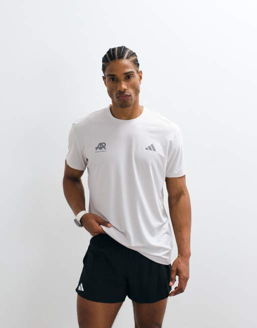 adidas Running adi365 AR T-Shirt mit Rückenprint in Grau und Pink, 4 von 5