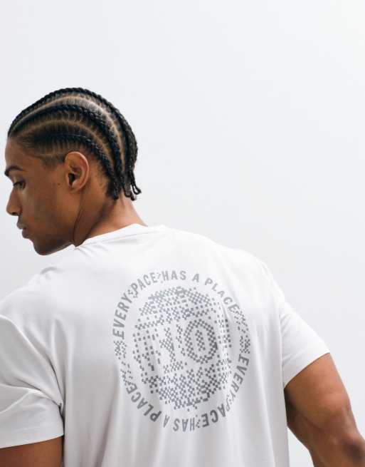 adidas Running adi365 AR T-Shirt mit Rückenprint in Grau und Pink, 5 von 5