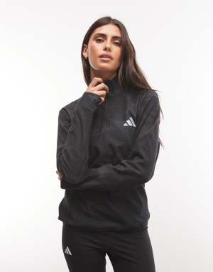adidas Running adi365 half zip jacket in black