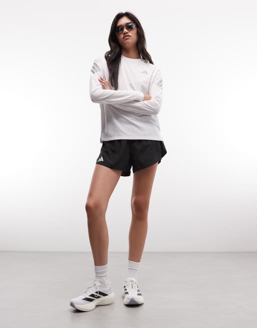 adidas Running adi365 Langarm-Oberteil mit drei Streifen in Weiß, 2 von 5