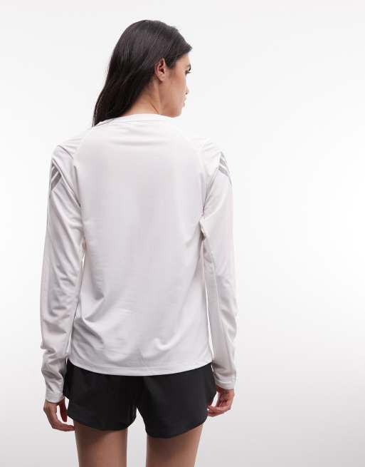adidas Running adi365 Langarm-Oberteil mit drei Streifen in Weiß, 3 von 5