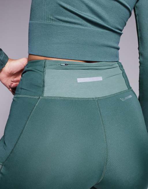 adidas Running adi365 leggings 5"" shorts in dark turquoise, 3 di 5