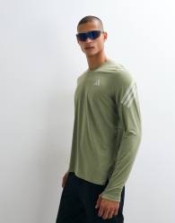adidas Running adi365 long sleeve top in tent green