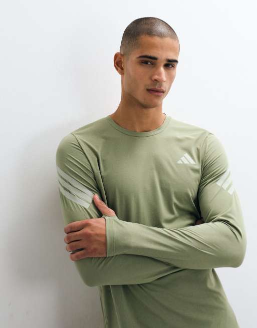 adidas Running adi365 long sleeve top in tent green, 4 of 5