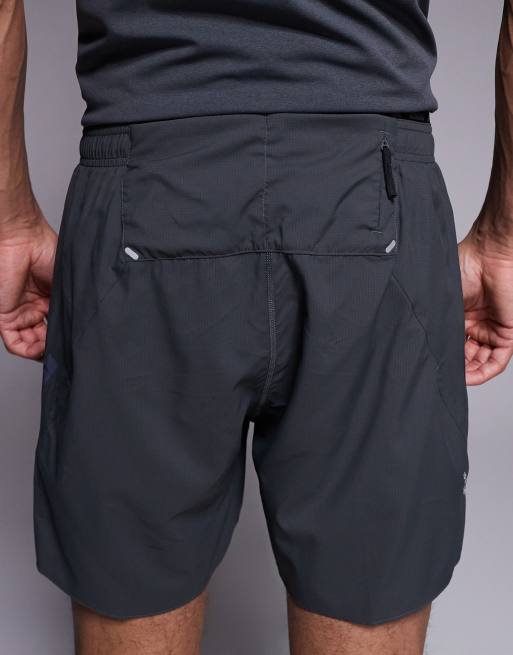 adidas – Running – adi365 – Mörkgrå löparshorts med tre ränder, 5 av 5
