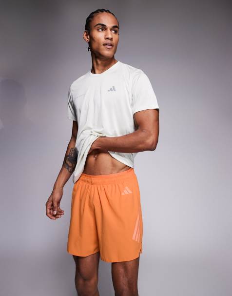 adidas Running adi365 shorts with 3 sripes in dusky orange - view 1