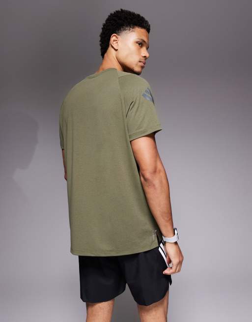 adidas Running - adi365 - T-shirt à bandes réfléchissantes - Vert olive, 3 de 5