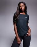 [adidas performance] adidas Running adi365 t-shirt in black print M Black/grey six