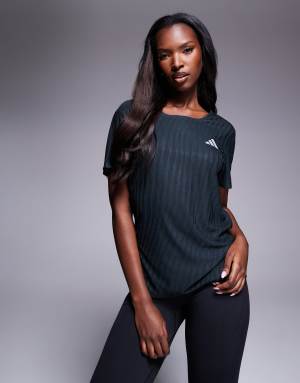 adidas Running adi365 t-shirt in black print