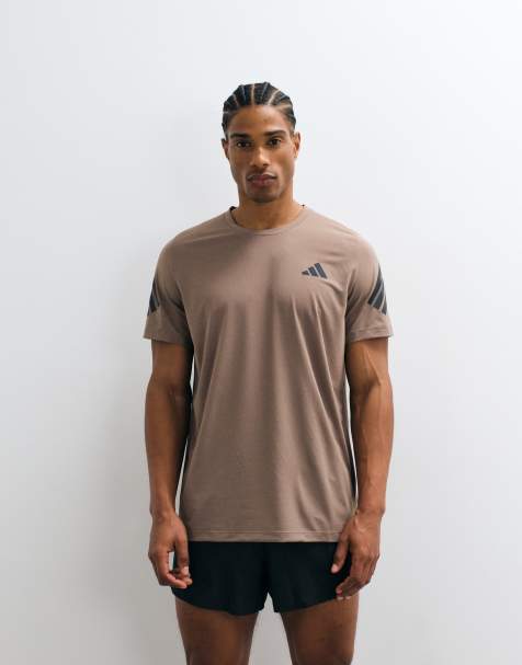 adidas Running Adi365 t-shirt in khaki brown - view 1