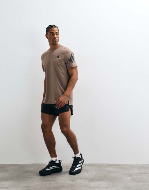 adidas Running adi365 T-Shirt in Khakibraun, 2 von 5