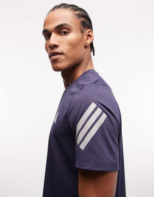 adidas Running Adi365 T-shirt med 3-stribet ærme i navy, 5 af 5
