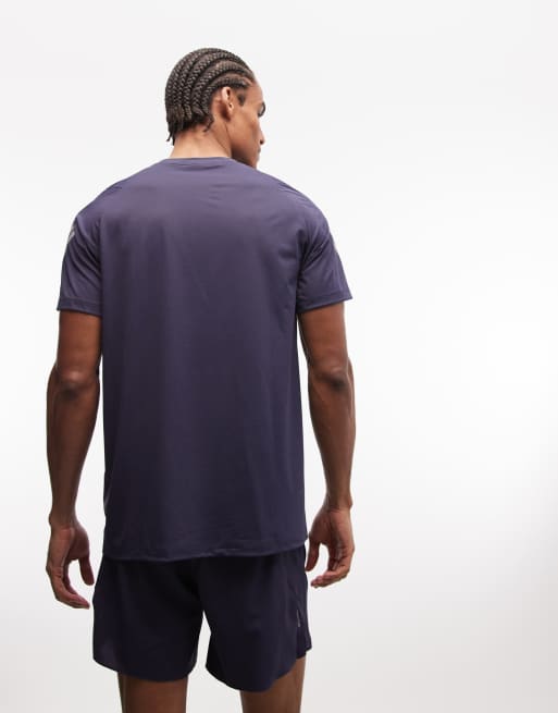 adidas Running Adi365 t-shirt with 3 stripe arm in navy, 4 of 5
