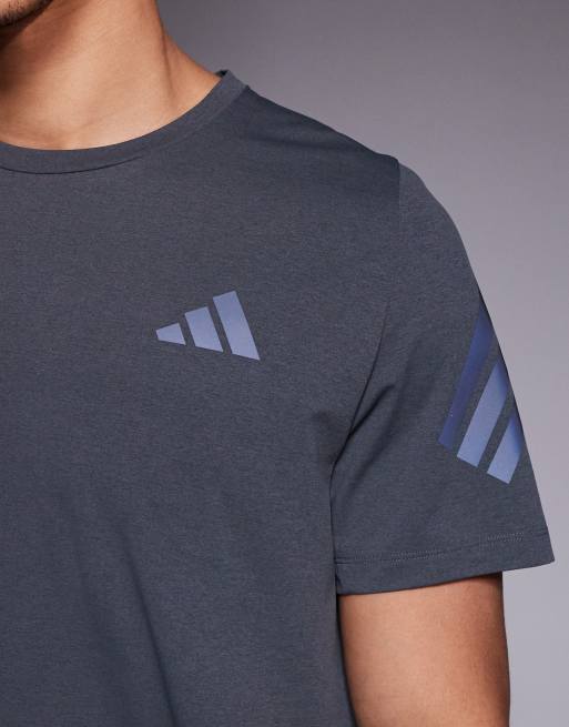 adidas Running adi365 t-shirt with three stripes in grey, 5 of 5