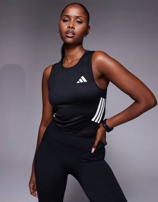adidas Running - Adi365 - Tanktop in Schwarz mit den drei Streifen
