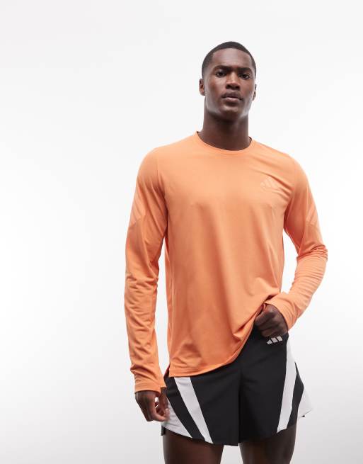adidas Running - Adi365 Top a maniche lunghe arancione crepuscolare, 3 di 5