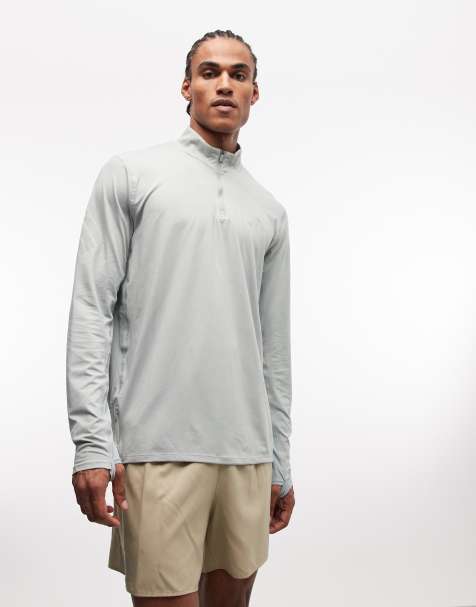 adidas Running - ADI365 - Top verde salvia con zip - view 1