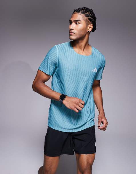 adidas Running – adi365 – Turkusowy T-shirt ze wzorem - view 1