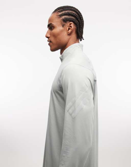 adidas Running ADI365 zip thru top in sage, 4 of 5