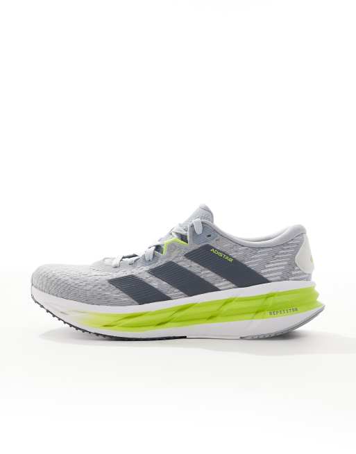 adidas Running Adistar running shoes in halo silver onix