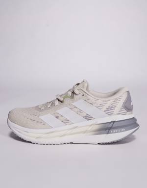 adidas Running Adistar 4 trainers in grey, cream and green