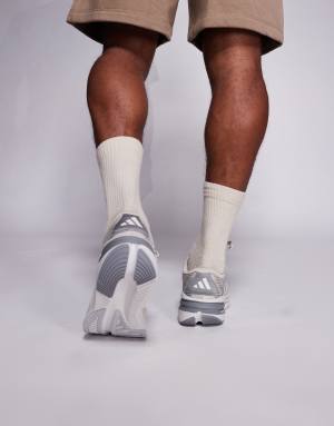 adidas Running Adistar 4 trainers in grey, cream and green