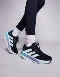 [adidas performance] adidas Running Adistar 4 trainers in navy and blue 39 1/3 aurora ink/halo mint