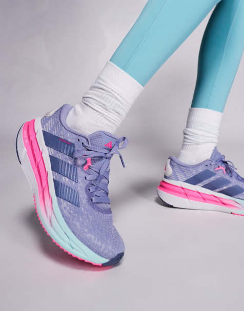 adidas Running Adistar 4 trainers in purple and pink - view 1