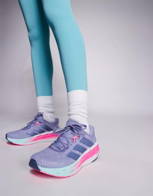 ★adidas★ Adistar Pose W Deep Purple Light Pink IH8027 adidas Running Adistar 4 trainers in purple and pink | ASOS