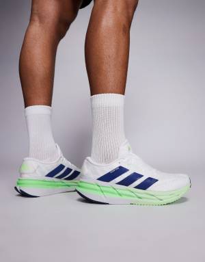 adidas Running Adistar 4 trainers in white and navy