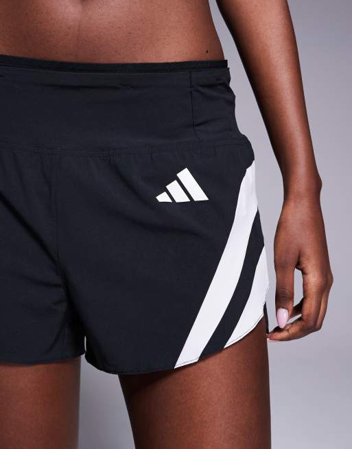 adidas – Running – Adizero 3'''' – Svarta shorts med tre sidoränder, 5 av 5