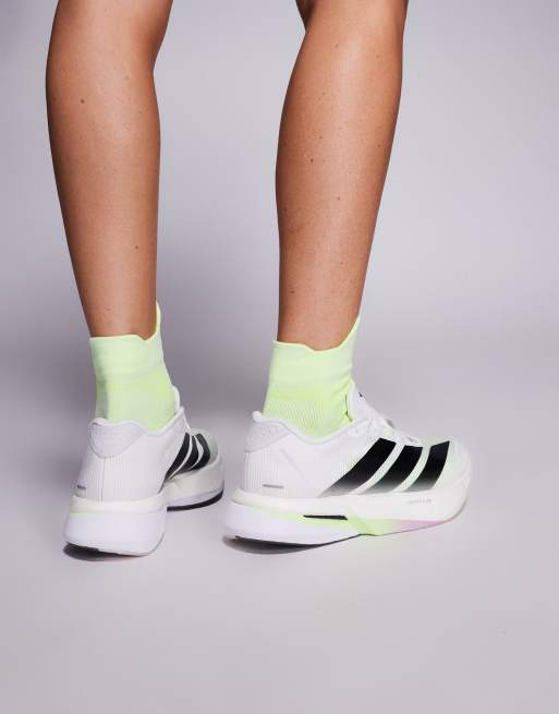 adidas Running – Adizero Boston 13 – Biało-czarne buty sportowe, 3 z 5