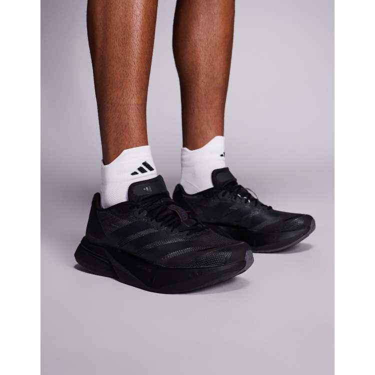 adidas Running Adizero Boston 13 in triple black | ASOS