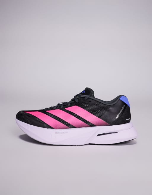 adidas Running – Adizero Boston 13 – Lauf-Sneaker in Schwarz und Pink, 2 von 5
