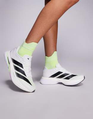 adidas Running - Adizero Boston 13 - Laufschuhe in Weiß und Schwarz