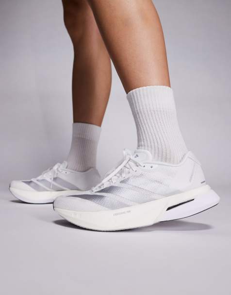 adidas Running - Adizero Boston 13 - Sneakers bianche e argento - view 1