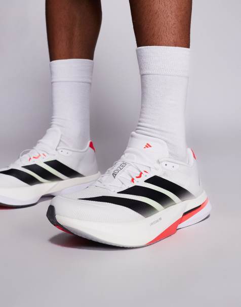 adidas Running - Adizero Boston 13 - Sneakers i hvid/sort/rød - view 1