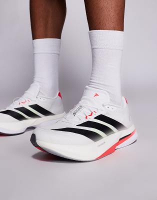 adidas Running - Adizero Boston 13 - Sneakers i hvid/sort/rød