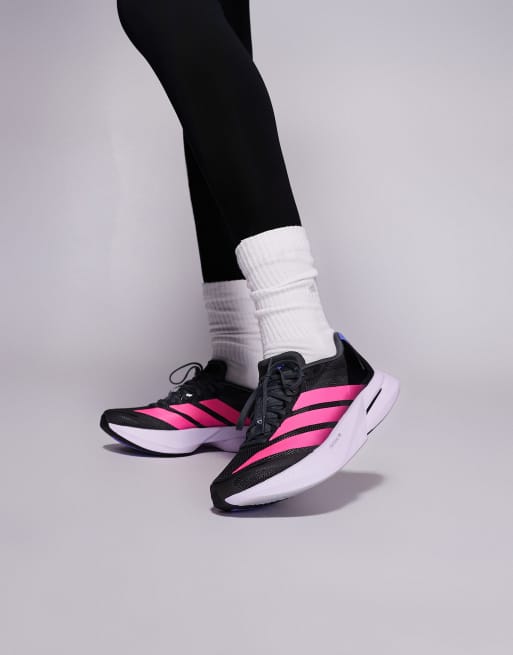 adidas Running Adizero Boston 13 trainers in black and pink, 5 of 5