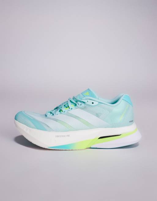 adidas Running Adizero Boston 13 trainers in blue and yellow ASOS