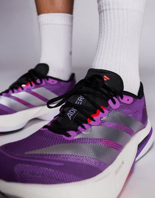adidas Running Adizero Boston 13 trainers in purple and silver, 3 of 5