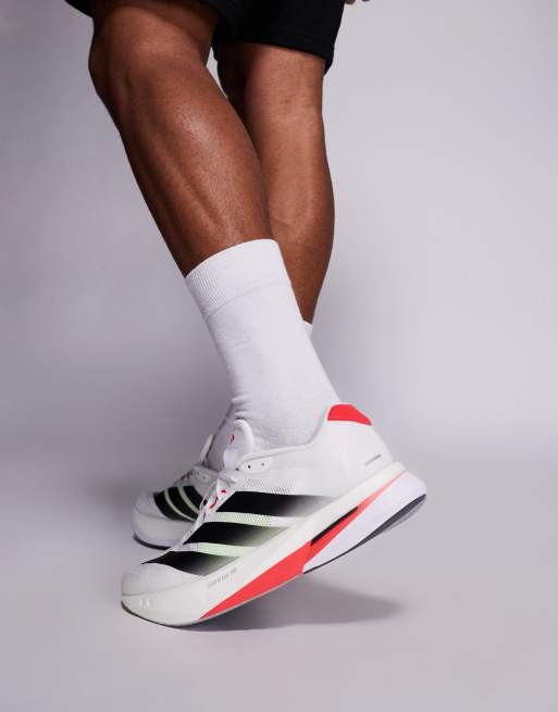 adidas Running - Adizero Boston 13 - Baskets - Blanc/noir/rouge, 5 de 5