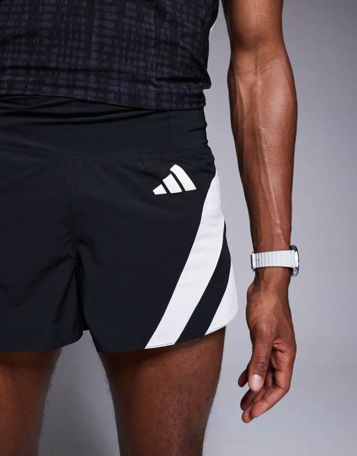 adidas Running – Adizero – Czarne szorty z 3 paskami, 5 z 5