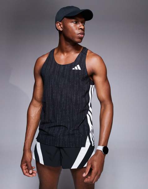 adidas Running - Adizero - Débardeur imprimé - Noir - view 1
