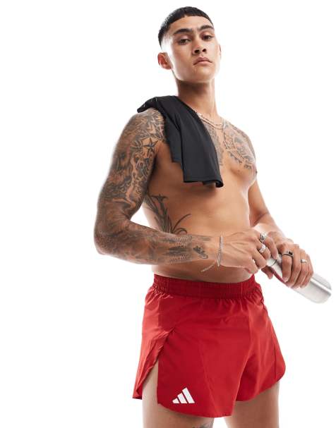 adidas Running Adizero Essentials shorts in red - view 1