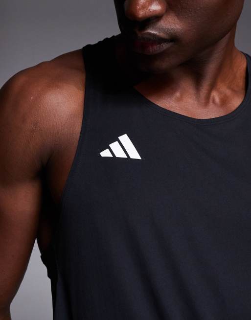 adidas Running – Adizero Essentials – Trägertop in Schwarz, 5 von 5