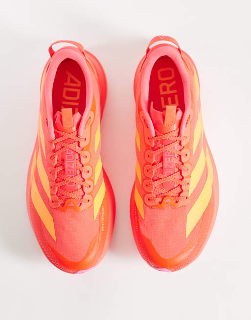 adidas Running Adizero EVO SL ATR trainers in bright red and orange, 2 of 5