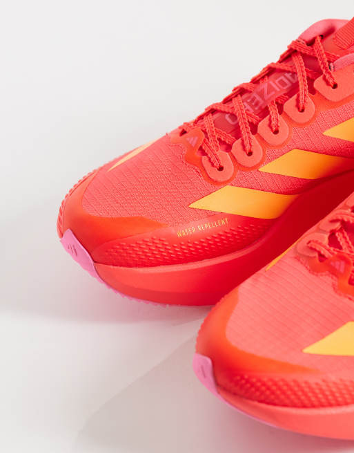adidas Running Adizero EVO SL ATR trainers in bright red and orange, 3 of 5