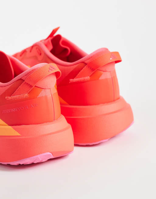 adidas Running Adizero EVO SL ATR trainers in bright red and orange, 4 of 5