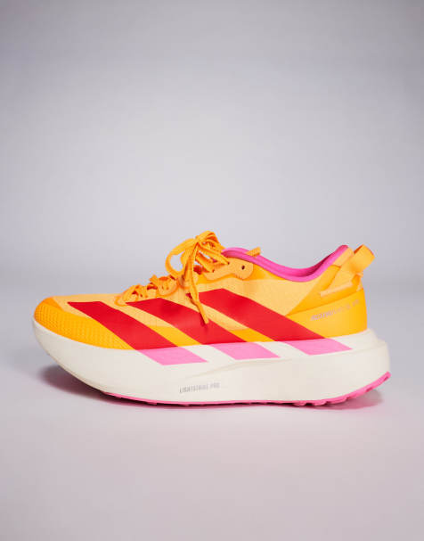 adidas Running Adizero EVO SL ATR trainers in orange red and pink - exclusive to ASOS - view 1